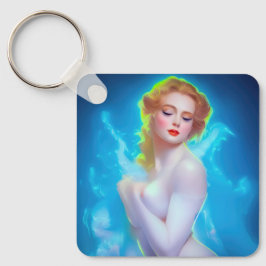 Chaveiro Retrato da Deusa Eetérea - Fantasia Surreal