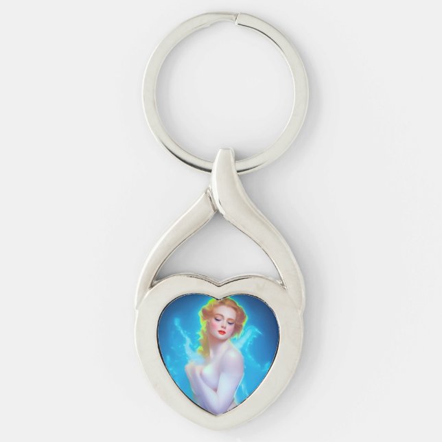 Chaveiro Retrato da Deusa Eetérea - Fantasia Surreal (Frente)