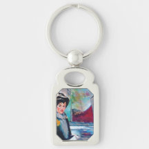 Retrato da Mulher Vintage com fundo de Abstrato