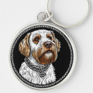 Chaveiro retrato de cachorro fofo