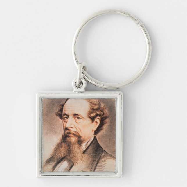 Chaveiro Retrato de Charles Dickens, 1869 (Frente)