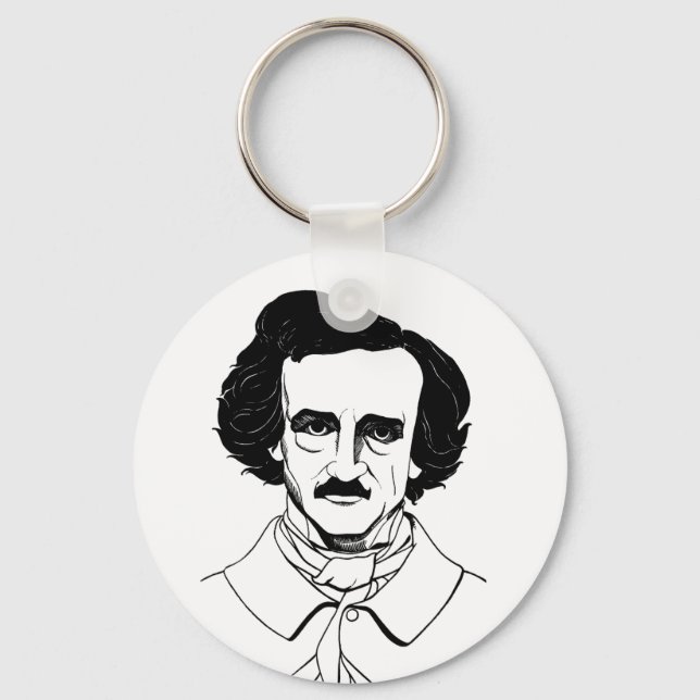 Chaveiro Retrato de Edgar Allan Poe (Frente)