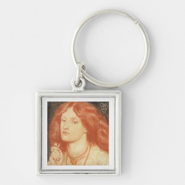 Chaveiro Retrato de Elizabeth Siddal (1834-62), 1860 (Frente)
