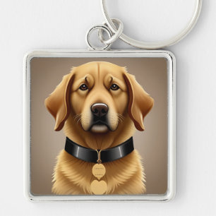 Chaveiro Retrato de Golden Retriever