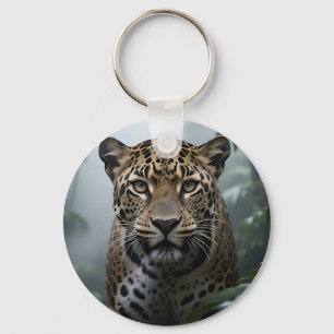 Chaveiro Retrato de Jaguar na Selva