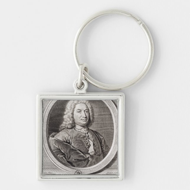 Chaveiro Retrato de Jean Bernoulli gravado perto (Frente)