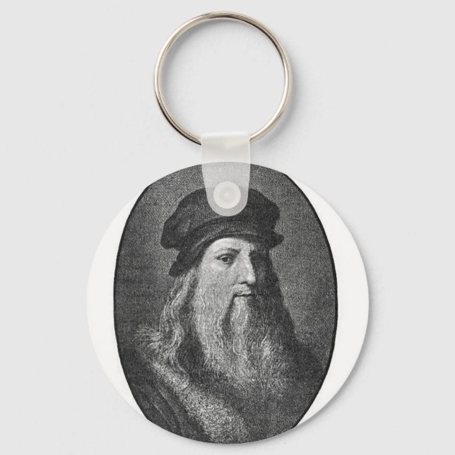 Chaveiro Retrato de Leonardo da Vinci (Frente)