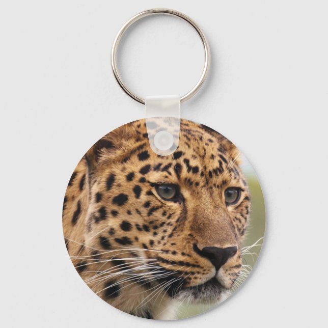 Chaveiro Retrato de Leopardo (Frente)
