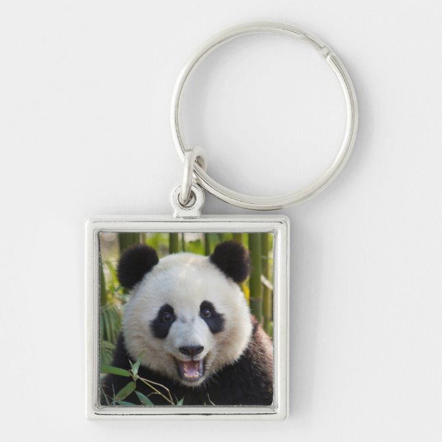 Chaveiro Retrato de Panda Sorridente (Frente)