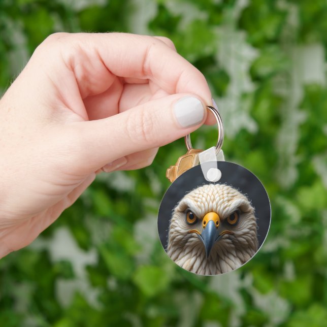 Chaveiro Retrato de Pássaro Sentido (Mão)