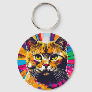 Chaveiro Retrato de Pontos Curtos Britânicos