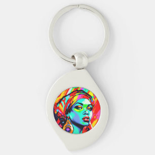 Chaveiro Retrato de pop Art