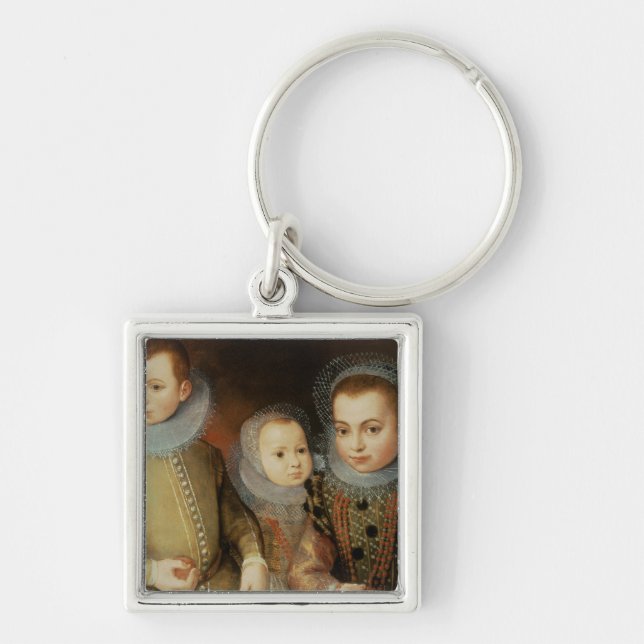 Chaveiro Retrato de três crianças de Tudor (Frente)