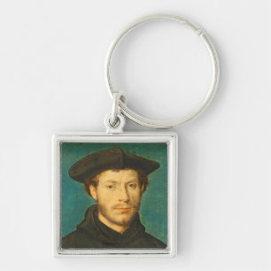 Chaveiro Retrato de um homem, C. 1536 - 40 (óleo na noz)