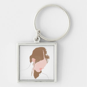 Chaveiro Retrato do Contorno Moderno