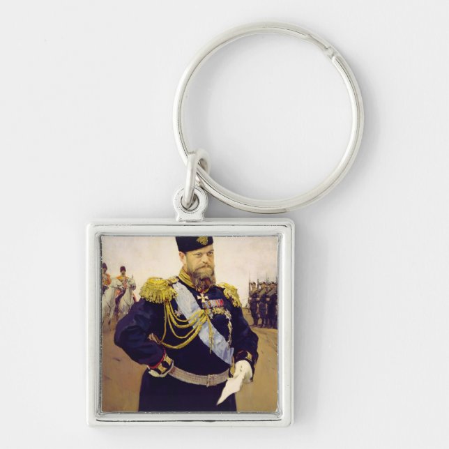 Chaveiro Retrato do Tsar Alexander III, 1900 (Frente)