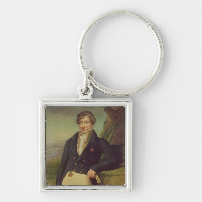 Chaveiro Retrato do Zoologist francês (Frente)
