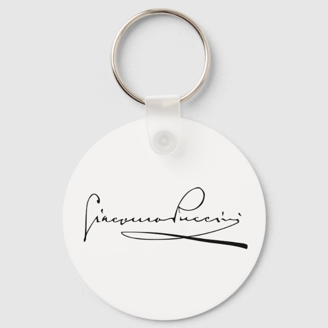 Chaveiro Retrato e assinatura de Giacomo Puccini (Frente)