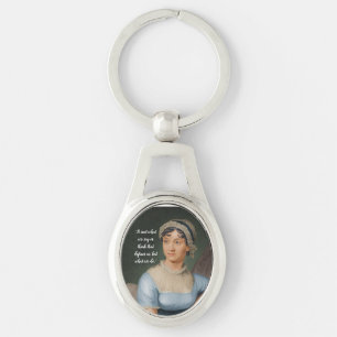 Chaveiro retrato e citação de Jane Austen