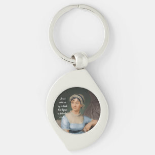 Chaveiro retrato e citação de Jane Austen