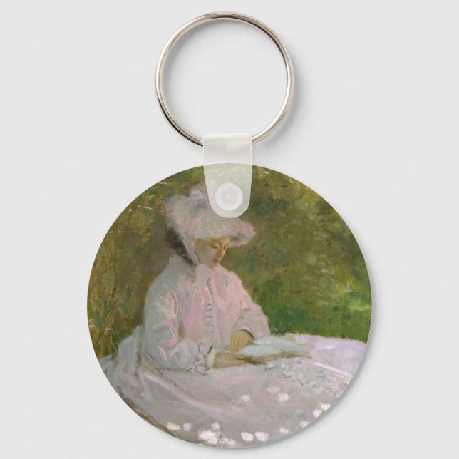 Chaveiro Retrato Impressionista de Primavera, Claude Monet (Frente)