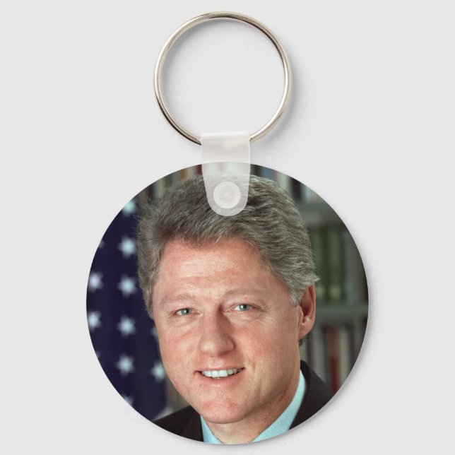 Chaveiro Retrato Oficial do Presidente Bill Clinton (Frente)