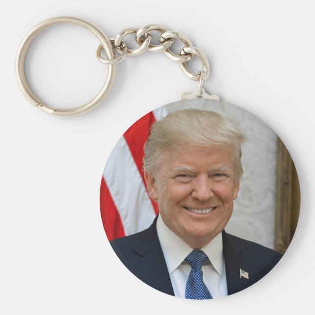 Chaveiro Retrato Oficial do Presidente Donald Trump 2017 (Frente)