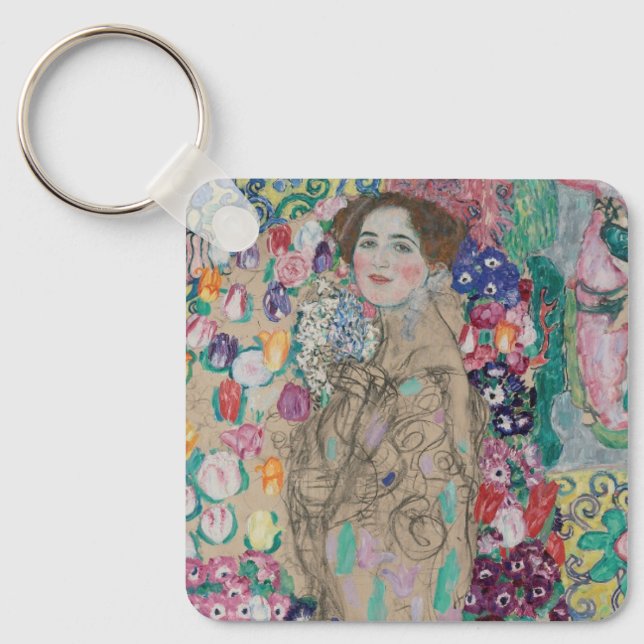 Chaveiro Retrato póstumo de Ria Munk por Gustav Klimt (Frente)