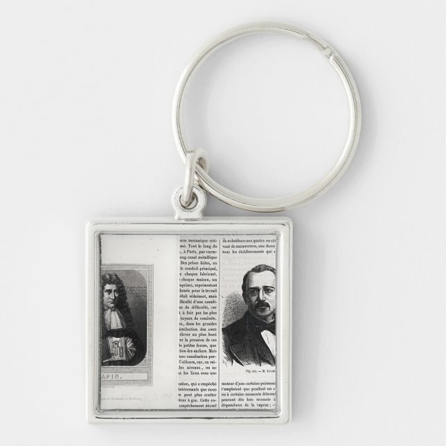 Chaveiro Retratos de Denis Papin e de Etienne Lenoir (Frente)