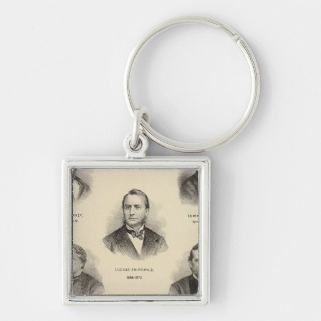 Chaveiro Retratos Governadores de Wisconsin Louis P Harvey (Frente)
