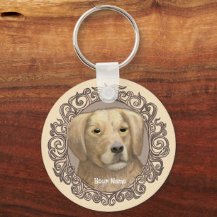 Chaveiro Retriever de Ouro do ornamentado