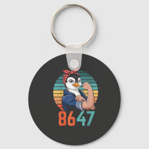 Chaveiro Retro 8647 É 2028 E Anti-Trump Penguin