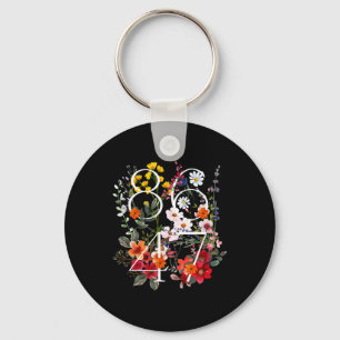 Chaveiro Retro 8647 Floral Anti Trump Liberal Político