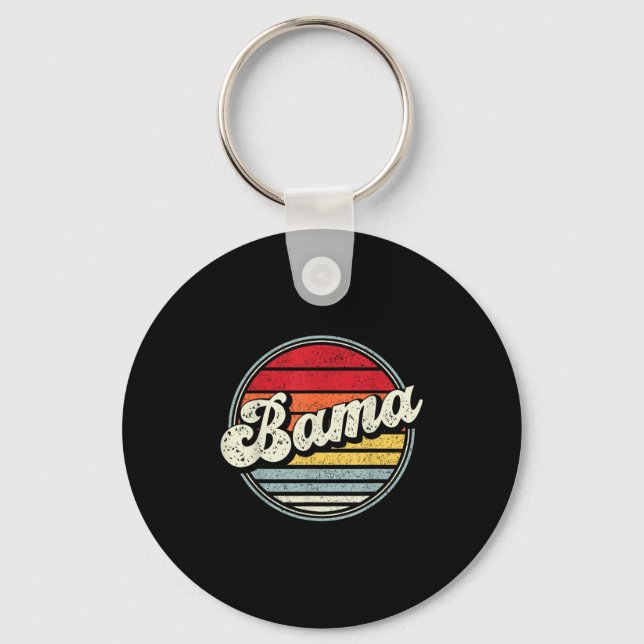 Chaveiro Retro Alabama Home State Style 70s Sunset Men (Frente)