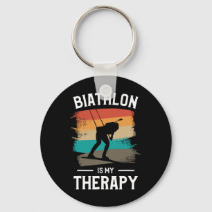 Chaveiro Retro Biathlon É Meu Biatleta De Terapia