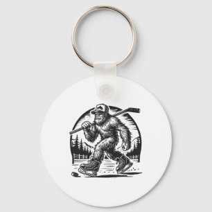 Chaveiro Retro Bigfoot Hóquei Divertido Sasquatch Bigfoot J