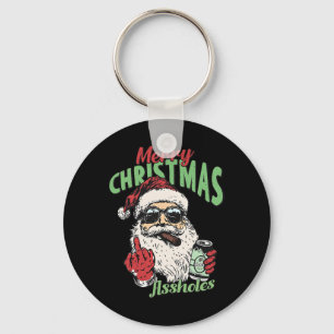Chaveiro Retro Bonito Buracos de Natal Engraçados Papais no