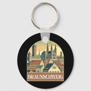 Chaveiro Retro Braunschweig Skyline