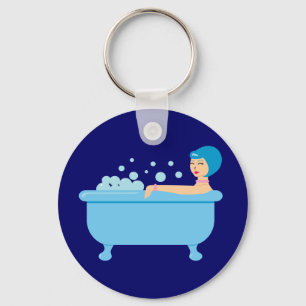 Chaveiro Retro Bubble Bath Girl