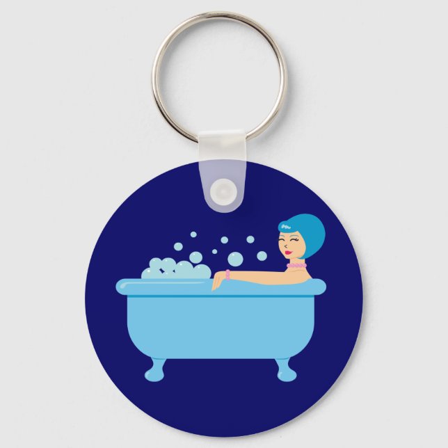 Chaveiro Retro Bubble Bath Girl (Frente)