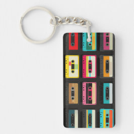 Chaveiro Retro Cassette Tape Pattern – Vintage Music