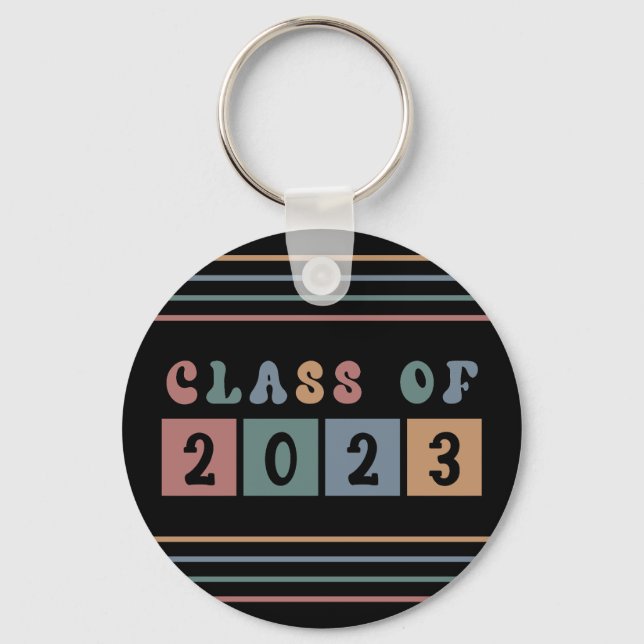 Chaveiro Retro Class of 2023 School College graduation Gift (Frente)
