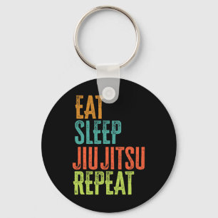 Chaveiro Retro Coma Dormir Jiu Jitsu Repetir Submi De Arte