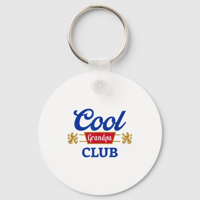 Chaveiro Retro Cool Grandpa Club Family Matching Father's D (Frente)