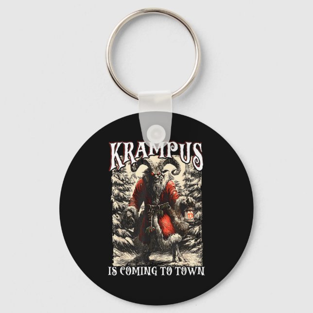 Chaveiro Retro Creepmas Krampus Is Coming To Town Dark Humo (Frente)