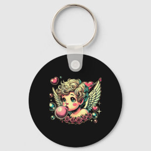 Chaveiro Retro Cupido Dia dos Namorados Fofo Cupido Vintage