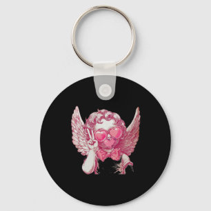 Chaveiro Retro Cupido do Dia dos Namorados Soprando Bolha A