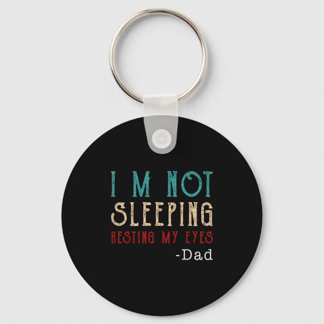 Chaveiro Retro Dad Resting My Eyes Funny Quote  (Frente)