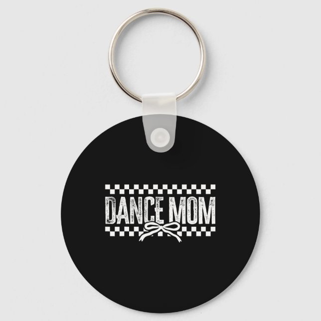 Chaveiro Retro Dance Mãe Arco Coquette Checked Dance Mama (Frente)
