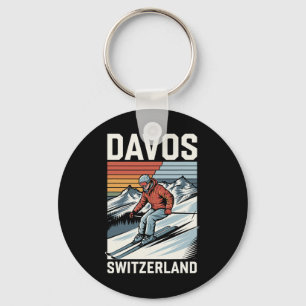 Chaveiro Retro Davos Suiça Ski Resort